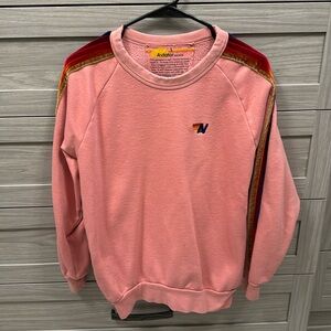 Aviator Nation velour striped sweatshirt - Small